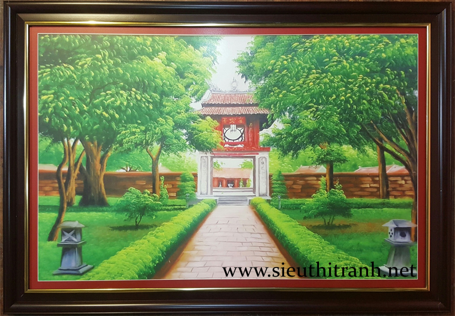 Tranh In Dầu -Văn Miếu Quốc Tử Giám- Id89 - Mua Bán Tranh - Siêu Thị Tranh  Đẹp